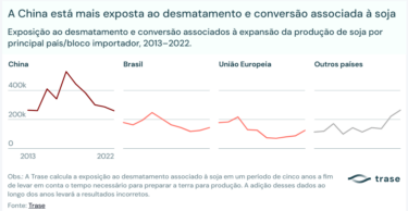 A China está mais exposta ao desmatamento e conversão associada à soja